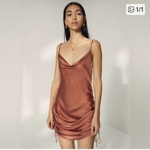 Wilfred Only Ruched Slip Dress